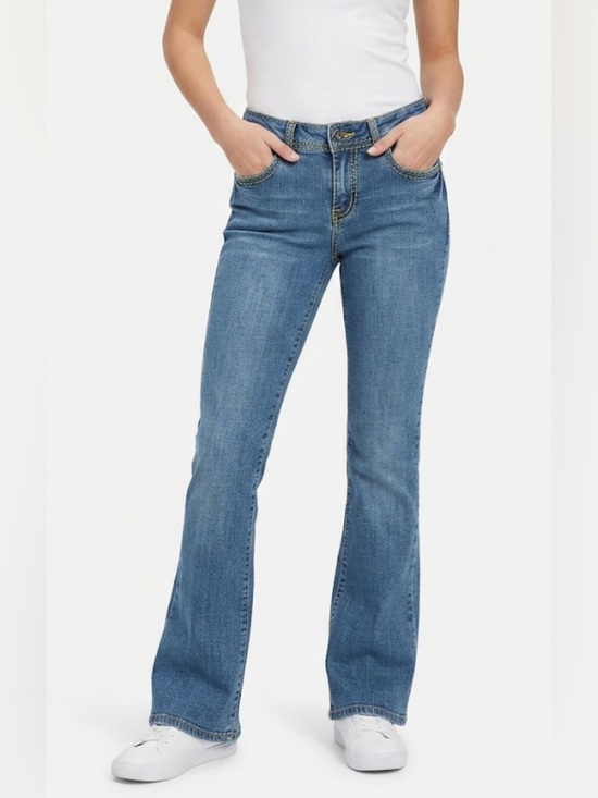 SO Denim - SO Women’s Flare Bootcut Jeans Size 5 Average Medium Wash